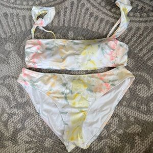 vs pink patterned bikini